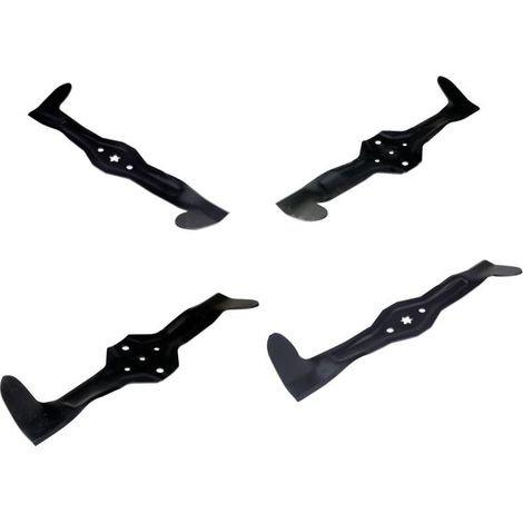 Juego de 4 cuchillas para tractor de césped compatible HUSQVARNA JONSERED 107 cm CTH170