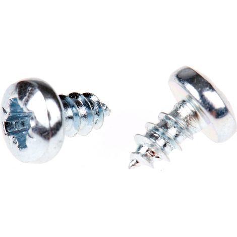 Vis autotaraudeuse RS PRO, N°6 x 6.5mm, tête Cylindrique, en Acier ( Prix pour Boîte de 100 )