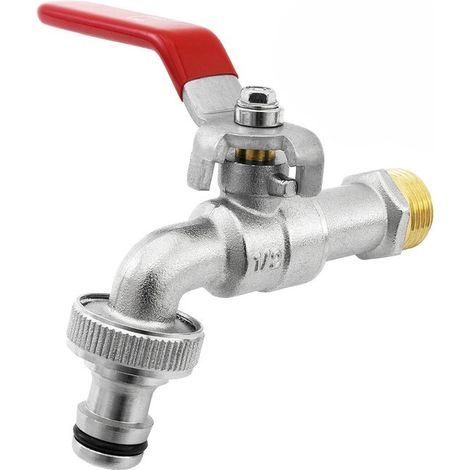 Grifo de agua de latón de primera calidad de 3/4'' de pulgada, Resistente al óxido y a las heladas para jardín, lavadora, verduras, 3/43/4 (1/5)