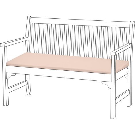 Gardenista - Sitzkissen für 2-Sitzer-Außenbank, 108x45x5 cm wasserabweisende Sitzbankauflage, langlebige und leichte Gartenbank-Sitzpolsterung für Terrassenmöbel - Stein (1/5)