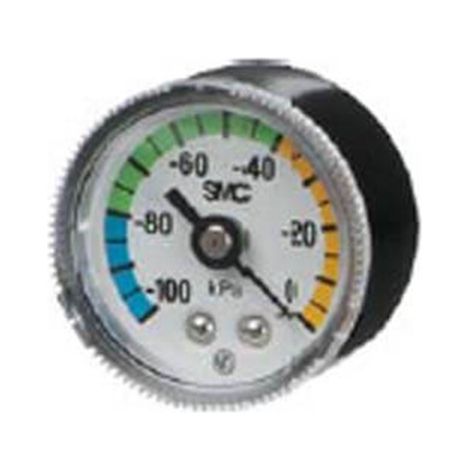 Manomètre SMC, -1bar à 1bar, raccord R 1/8, Ø cadran 42.5mm ( Prix pour 1 )
