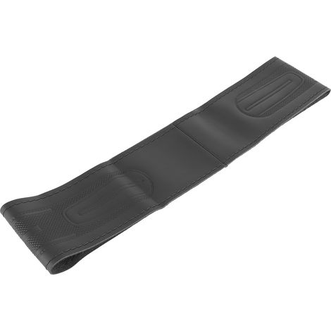 Housse de volant en microfibre 15 pouces à coudre soi-même avec fil à coudre, universelle pour Honda Civic, noire (1/5)