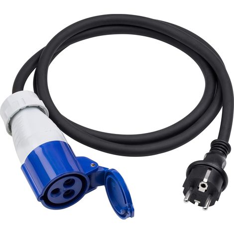 Cable Adaptateur CEE - 1 5 M - H07RN-F3G 2 5 Mm2 - 16 A 230 V - IP44 - Pour Camping-Car Caravane Bateau - 1 Unite