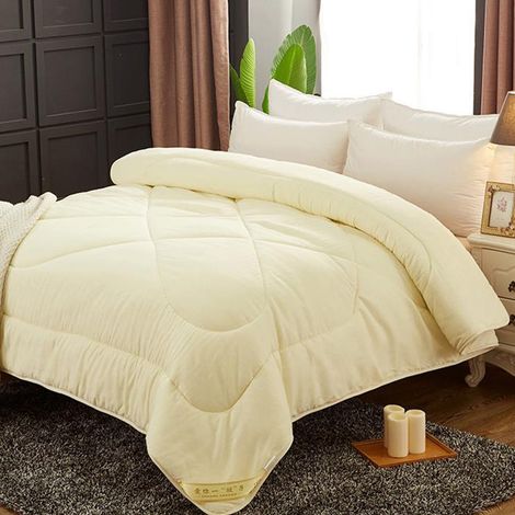 Couette Quatre Saisons - 150 x 200 cm - Polyester - Jaune - 1 Pièce (1/5)