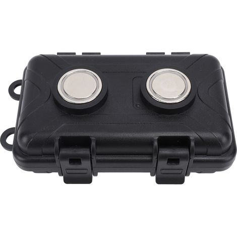 Ortviai Boîte de rangement magnétique étanche 13 x 8,5 x 4,5 cm pour véhicule – avec 4 fermoirs de sécurité et 2 aimants puissants (1/5)