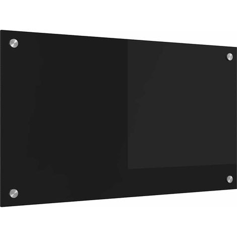 Crédence de cuisine Noir 70 x 40 cm verre trempé