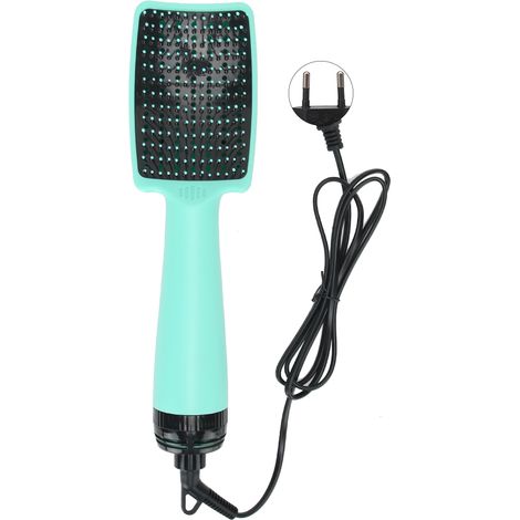 Sèche-cheveux brosse vert, double usage humide/sec, multifonctionnel domestique, peigne coiffant 220V prise UE (1/5)