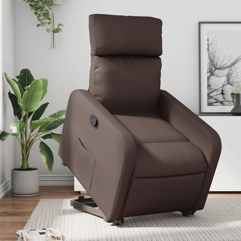 Fauteuil inclinable-Chaise de relaxation-Fauteuil Relax marron similicuir 538326 (1/5)