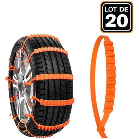 20 Schneeketten für Autoreifen, rutschfeste Traktionsketten, Sicherheitsketten für Autoreifen, einfach zu montieren für PKW, SUV, LKW (86 cm x 2 cm) (1/4)