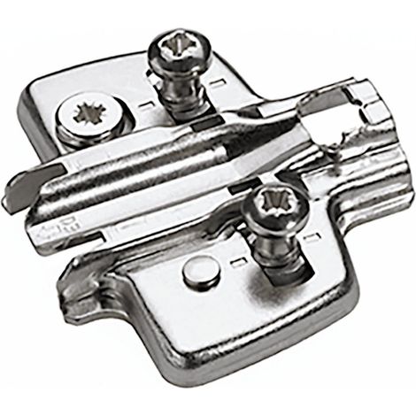 Plaque de montage cruciforme avec réglage en hauteur direct avec vis Euro prémontées - Epaisseur 1,5 mm - HETTICH - 9071666