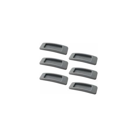 poignées de porte coulissante autocollantes avec ruban adhésif double face pour armoires, fenêtres, réfrigérateurs, meubles, tiroirs, portes en verre (gris 6pcs) (1/5)