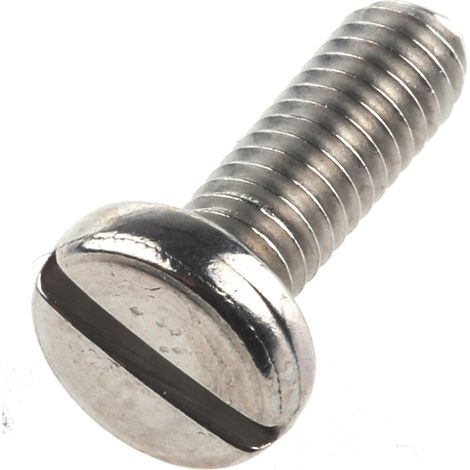 Vis à métaux RS PRO M4 à tête Cylindrique fendue en Acier Inoxydable, 12mm ( Prix pour Sachet de 100 )