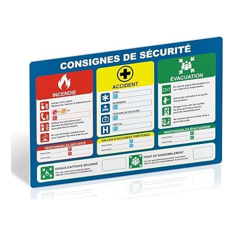 Safety Warning Sign, 300 x 200 mm, Rigid PVC Re-writable Erasable Surface, Self Adhesive Backing, For Offices, Workshops, Warehouses, Garages, Shops And Factories (1/5)