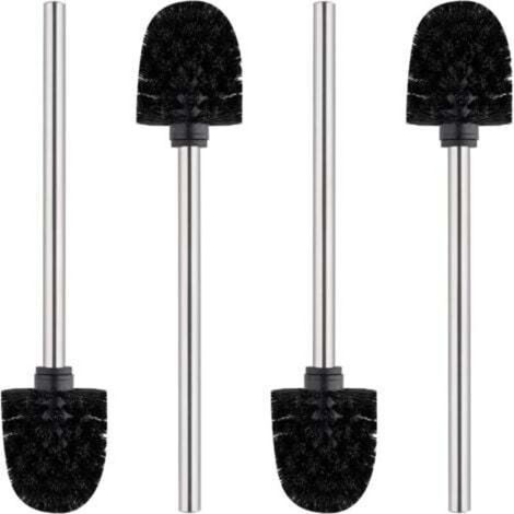 [JAMAIS UTILISÉ] Brosse WC Classique 4 Pièces, Manche en Acier Inoxydable, Tête de Brosse Noire 8CM (1/4)