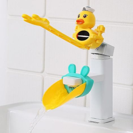 Robinet d'eau Évier pour enfants Extendeur lavage des mains bébé Robinet Extension Bec Artefact Tuyau d'eau anti-éclaboussures Cartoon