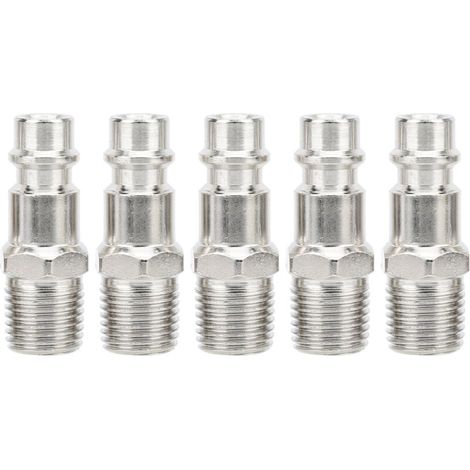 5pcs Connecteur D'outils Pneumatique Plug de Style Européen Pild des Accessoires de Compresseur D'air Industriel, à Haute ténacité avec Surface Lisse, Bon Scellement pour (1/5)