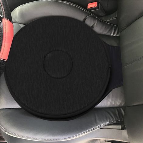 Coussin De Rotation 360° - Pour Siège Auto Ou Bureau - Diamètre 38 Cm - Matériau ABS - Noir - 1 Pièce (1/5)