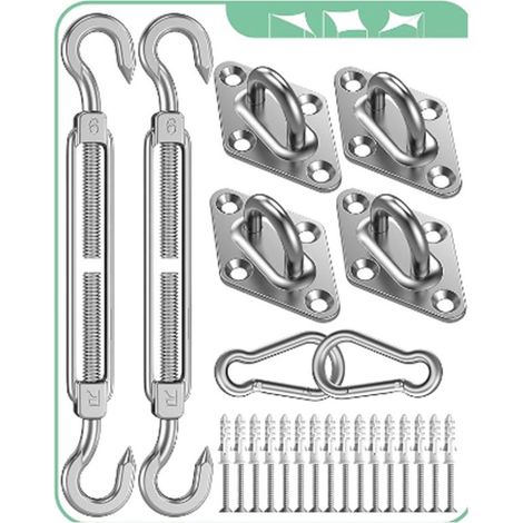 Kit de herrajes para toldos - Kit de instalación de toldos de acero inoxidable 304 (1/5)