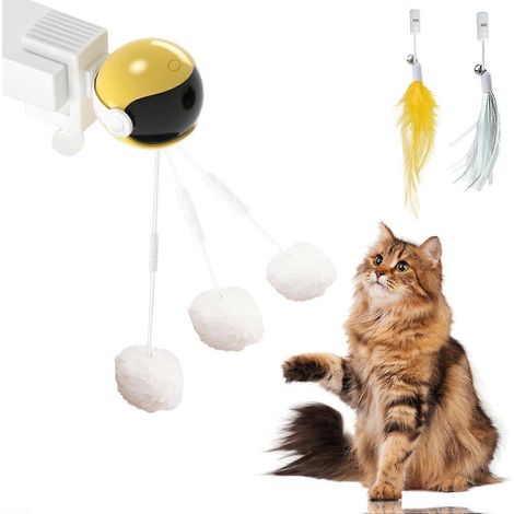 Jouets interactifs pour chats d'intérieur, balles spatiales mobiles pour chats avec jeu automatique, jouets conçus pour les chats de petite et moyenne taille. (1/5)