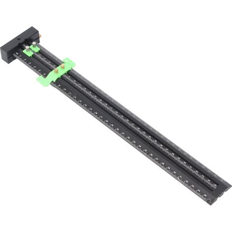 Règle de traçage multifonctionnelle en alliage d'aluminium, équerre en T portable avec stylo pour dessin technique et construction, vert, mesures métriques (1/5)