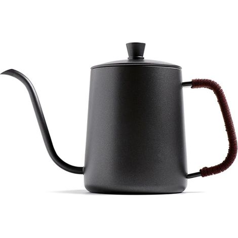 Hervidor de cuello de cisne, acero inoxidable, boquilla delgada, mango ergonómico, 350/600 ml, filtro de café manual (1/5)