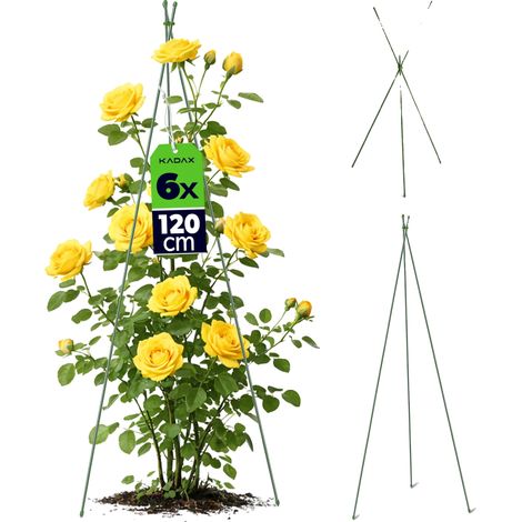 Supporto per piante, struttura resistente in metallo e plastica, utilizzo versatile per giardini e serre, verde (1/5)