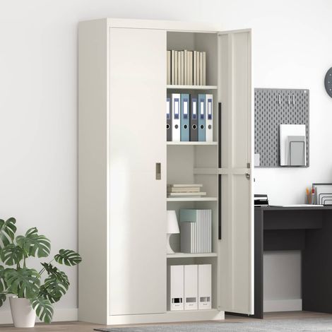 Storage Cabinet White 90 x 40 x 200 cm Steel vidaXL