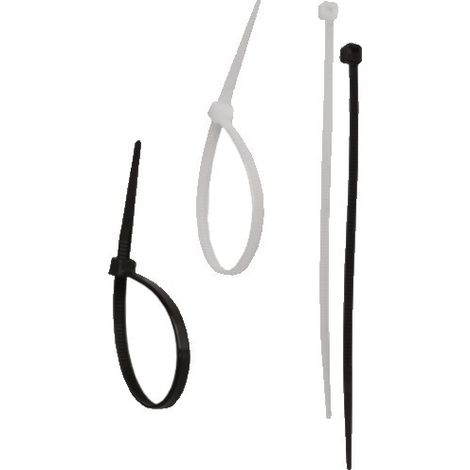 Bridas de cable resistentes, negras, 300 x 4,8 mm, 25 unidades