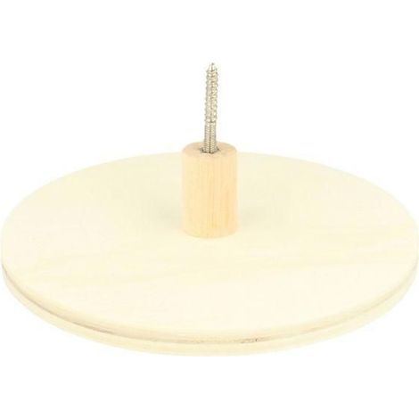 Patère - Artémio - Ronde - Bois - Beige - 15x4cm (1/4)