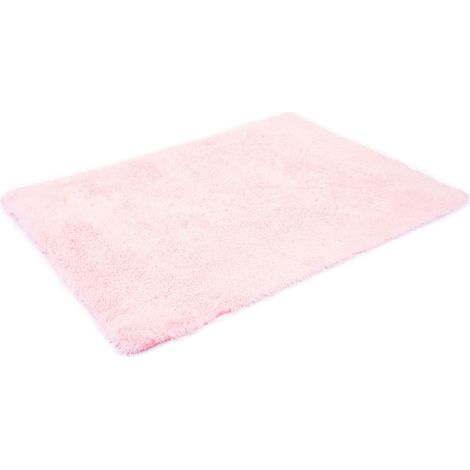 Alfombra HHG-274, alfombra de moqueta pelo alto pelo largo, tejido/textil mullido suave 200x140cm, rosa