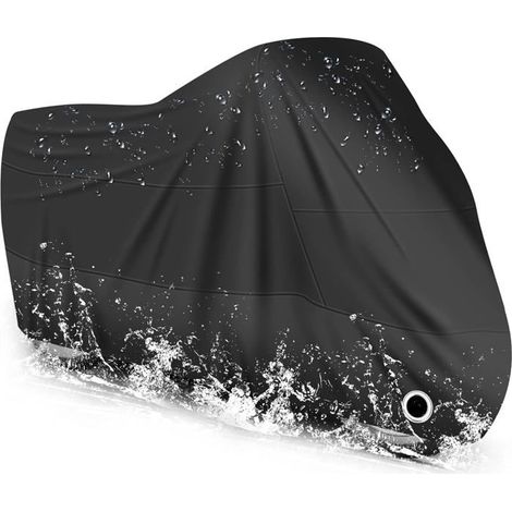 Housse de Protection pour Moto imperméable, résistant au Froid et intempéries 210T (L-220x95x110cm) (1/5)