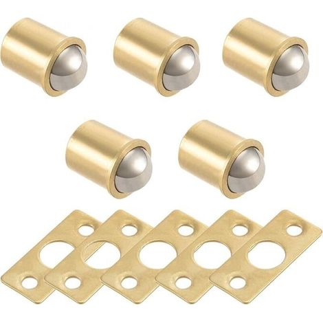 Serrure à bille pour porte d'armoire en laiton plaqué diamètre 11mm, 5 pièces (1/4)