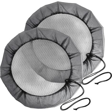 2 pièces filet de protection pour tonneau de pluie 95cm, avec cordon anti-poussière et insectes (1/5)