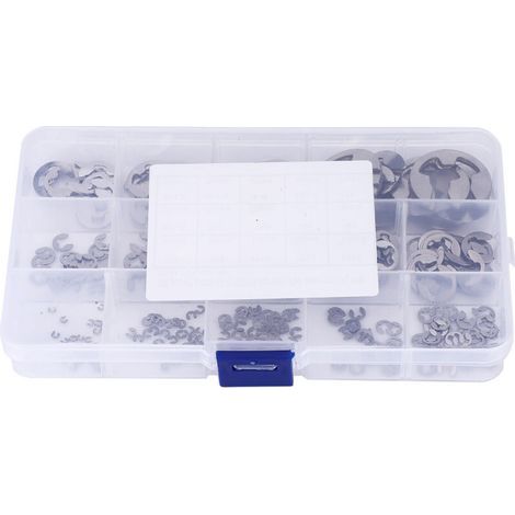 300 Pcs E Clip Set Acier Inoxydable E Type Anneau De Retenue Circlip Assortiment Kit M1.2 M15 (1/5)