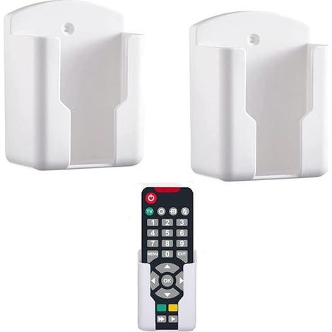 2 supports de télécommande murale avec télécommande, organisateur de télécommande, organisateur de stylos, support mural, climatiseur (1/5)