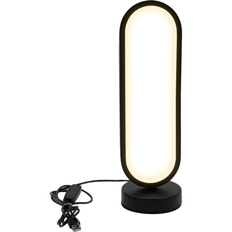 Lampe de table moderne LED rechargeable USB, éclairage réglable pour bureau, lecture, dortoir, étude, hôtel, patio, jardin, couloir, entrée, salle de bain (1/5)