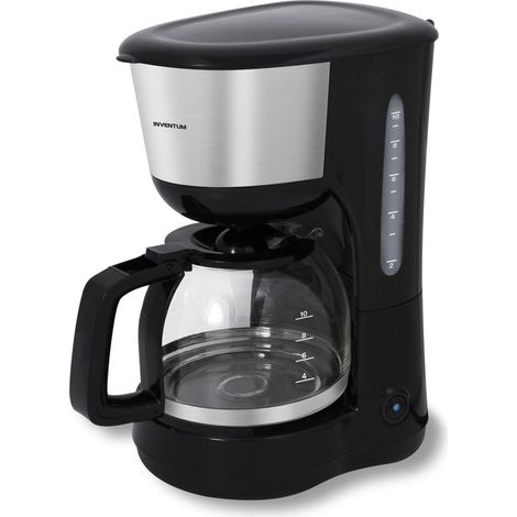 Cafetière KZ612 - Capacité : 1,25 litre - Capacité : 10 tasses - Filtre 1x4 - Carafe en verre - Fonction maintien au chaud - Café filtre - Noir/Inox (1/5)