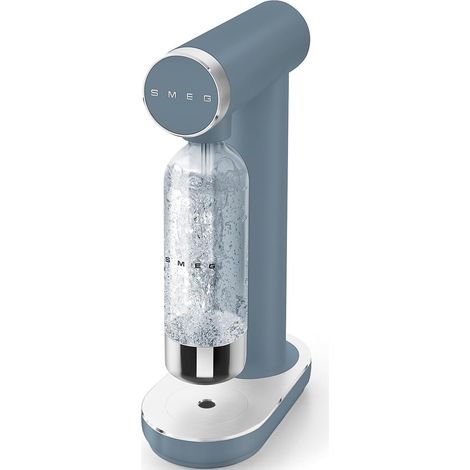 Smeg SKC01SBM Máquina de refrescos, pies antideslizantes, diseño que ahorra espacio, 800 ml, azul tormenta