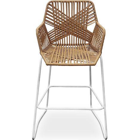 Sgabello in rattan Boho Bali Design - 75 cm - Tale Legno naturale