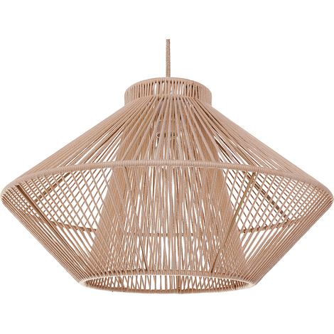 Lámpara de techo natural estilo boho en yute color beige Palmetto