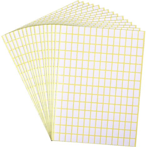 Confezione da 2940 piccole etichette autoadesive rimovibili opache bianche per barattoli, scatole, raccoglitori, buste, scuola, ufficio, cucina (13 x 9 mm) (1/5)