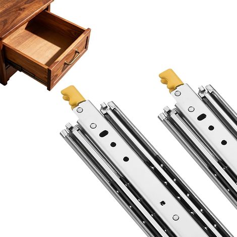 Glissières de tiroir avec verrou, robustes compatibles les armoires 42 (1/5)