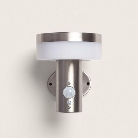 Applique da Parete per Esterni Solare LED 1,5W Alluminio con Sensore di Movimento Ashier Argento (1/5)