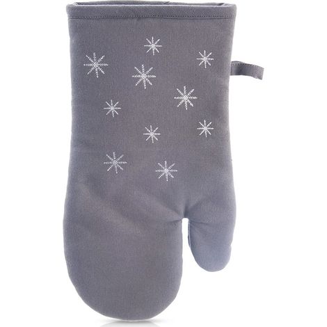 Cotton Oven Glove with Magnet, Gray, 32 cm
