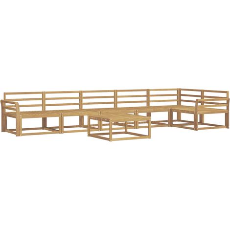 Outdoor Sofa Set 7 pcs White 79 x 79 x 37 cm Solid Acacia Wood vidaXL