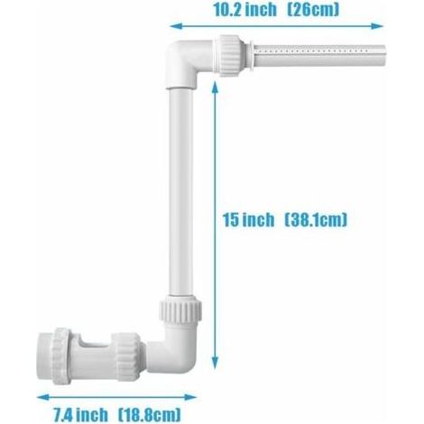 Wasserfall-Poolbrunnen – Rostfreies ABS-Kunststoffmaterial – Verstellbare Düsenhöhe bis zu 5 m – Für Schwimmbäder und Whirlpools (1/5)