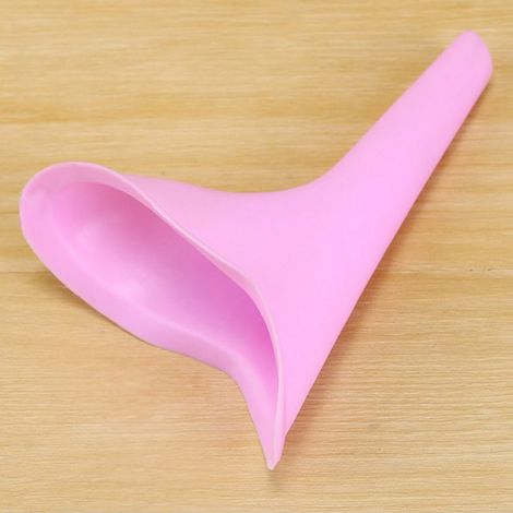 Urinoir portable pour femmes, urinoir d'urgence sur pied, dispositif d'urination féminin rose (1/5)