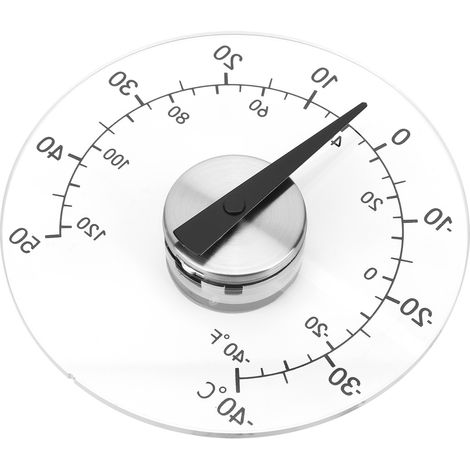 Thermomètre extérieur adhésif transparent pour fenêtre, porte ou serre, testeur de température
