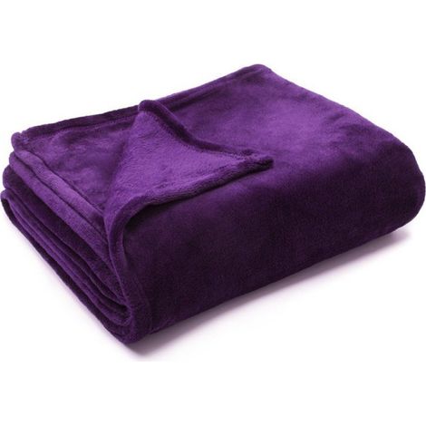 Couverture douce et moelleuse, plaid chaud pour canapé en hiver, 210 x 150 cm (1/5)