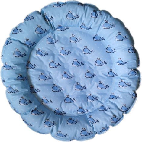 Tapis Rafraichissant Chien et Chat, Tapis Refrigerant pour Chien Chat Animaux De Compagnie, Fraicheur Rond Extérieur Intérieur Portable (Baleine)